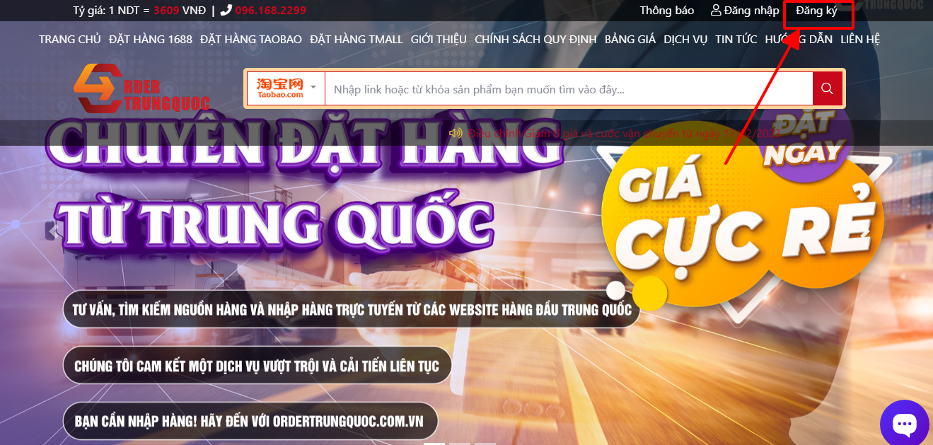 Hướng dẫn đăng ký tài khoản order trung quốc