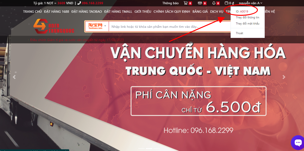 Hướng dẫn đăng ký tài khoản order trung quốc