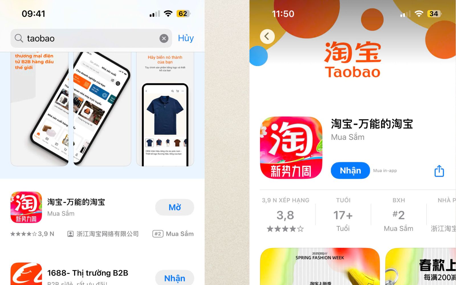 Cách đặt hàng trên Taobao qua điện thoại