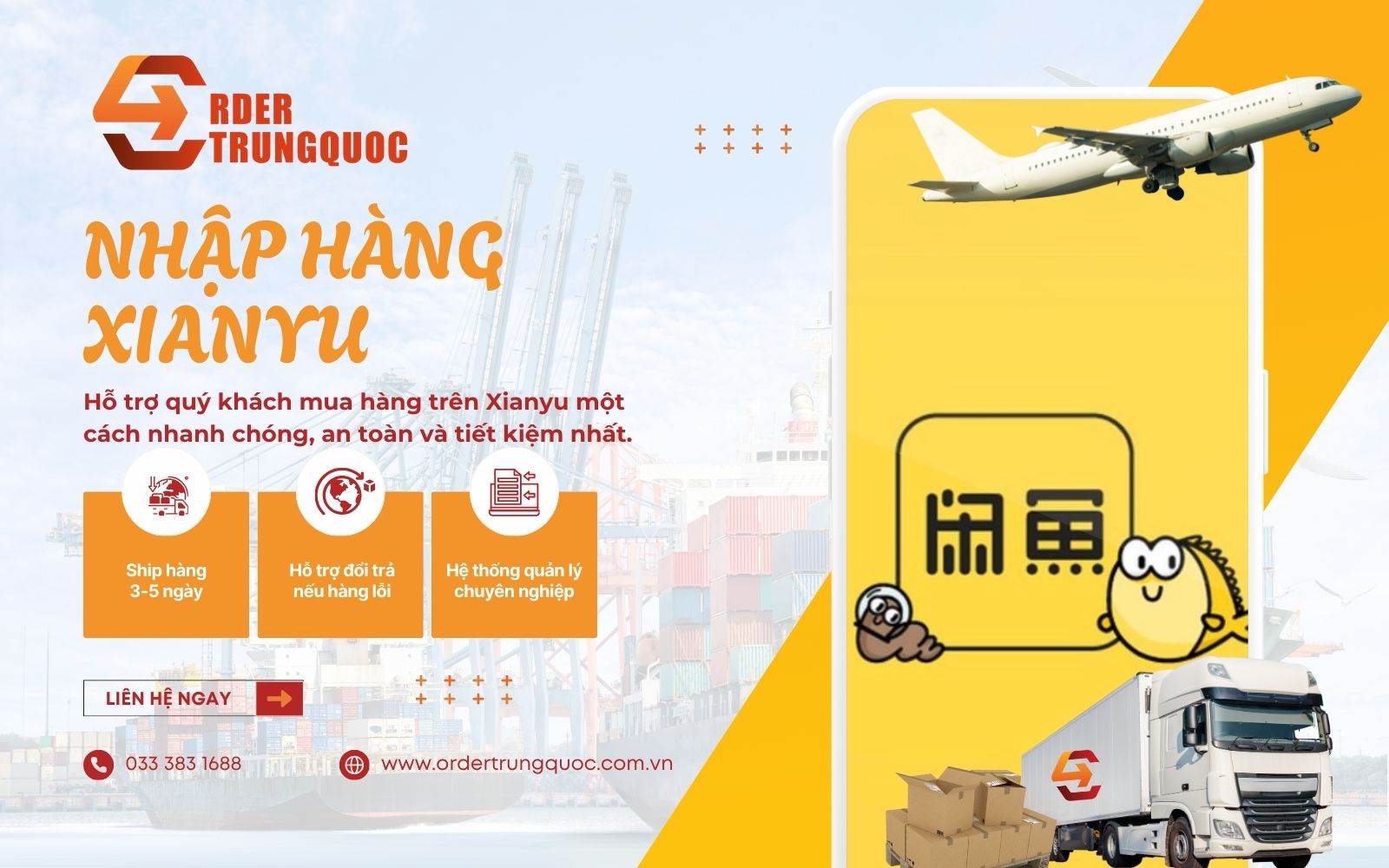 Order Trung Quốc - Công ty mua hộ hàng Xianyu về Việt Nam nhanh chóng phí rẻ