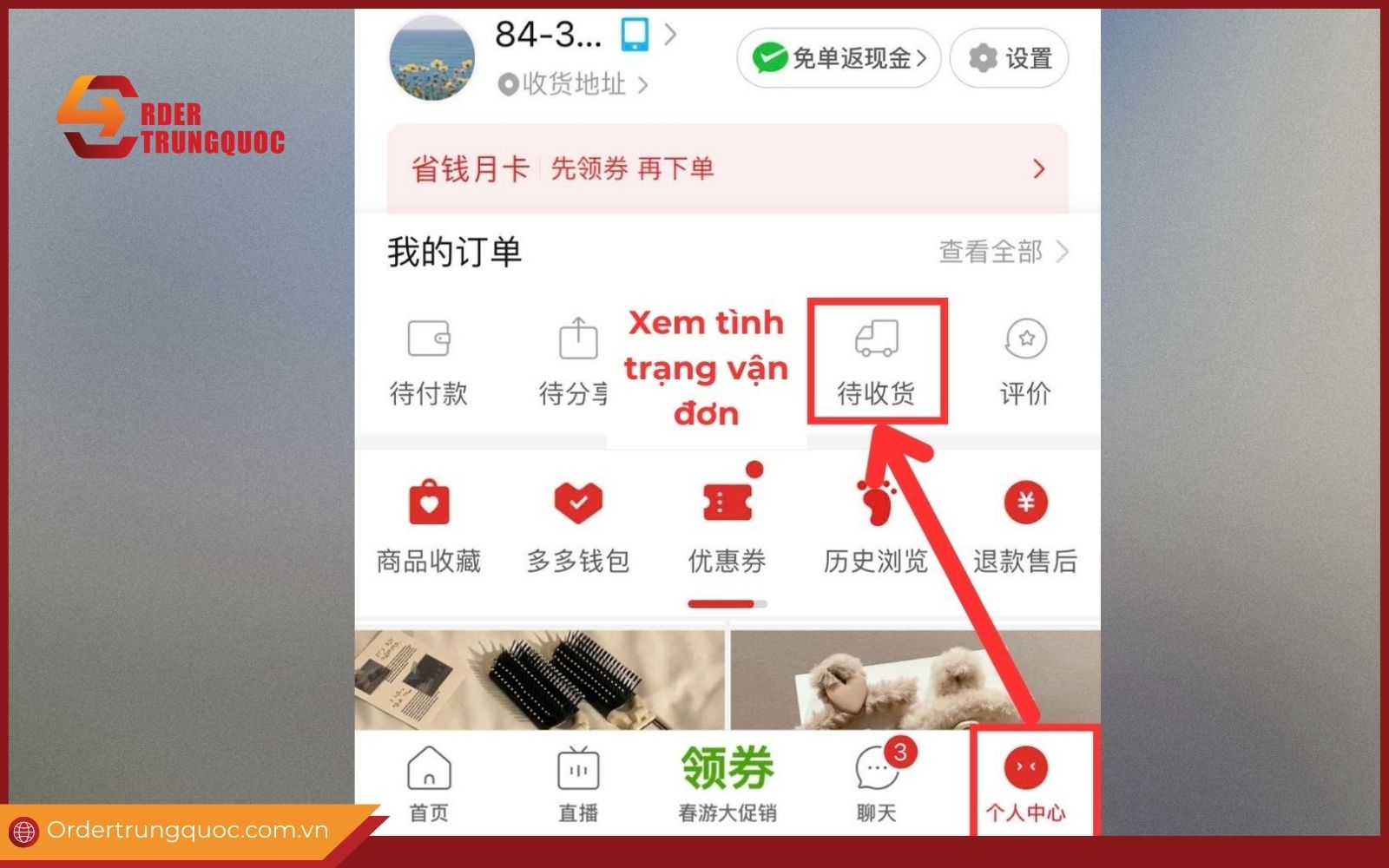 Kiểm tra trạng thái vận chuyển hàng