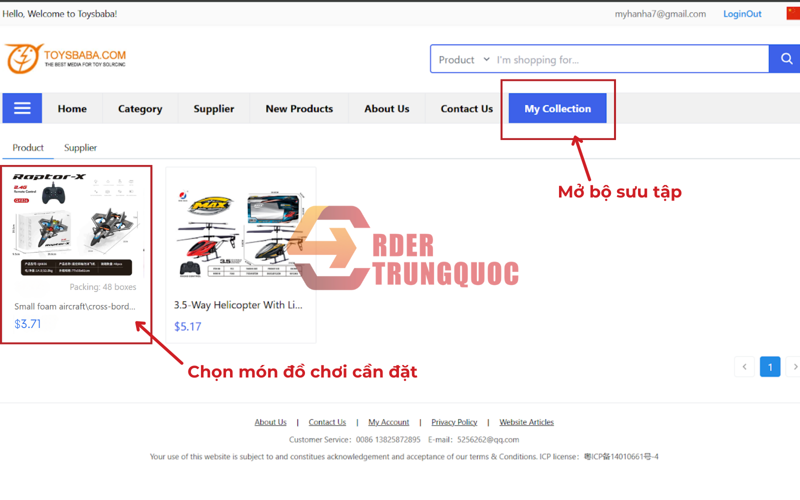 Cách order đặt hàng toybaba