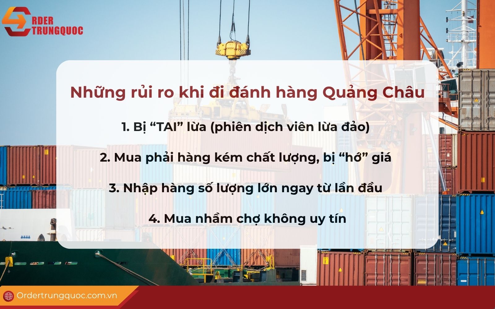 Những rủi ro khi đi đánh hàng China Những rủi ro khi đi đánh hàng China