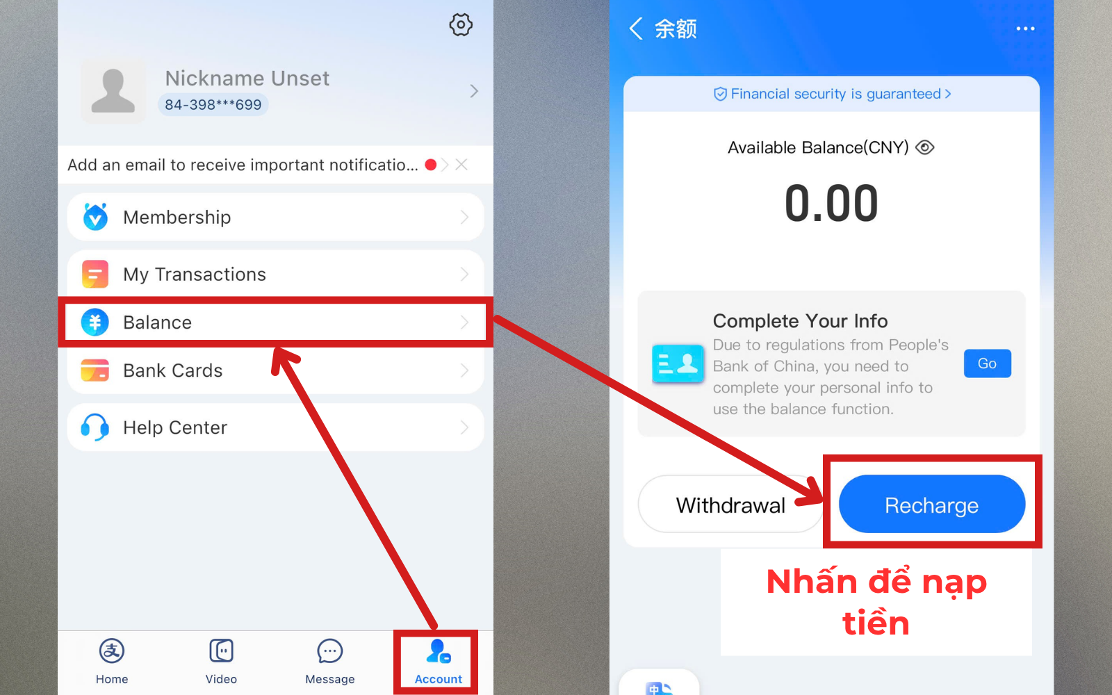 cách nạp tiền vào tài khoản alipay qua thẻ visa cách nạp tiền vào tài khoản alipay qua thẻ visa