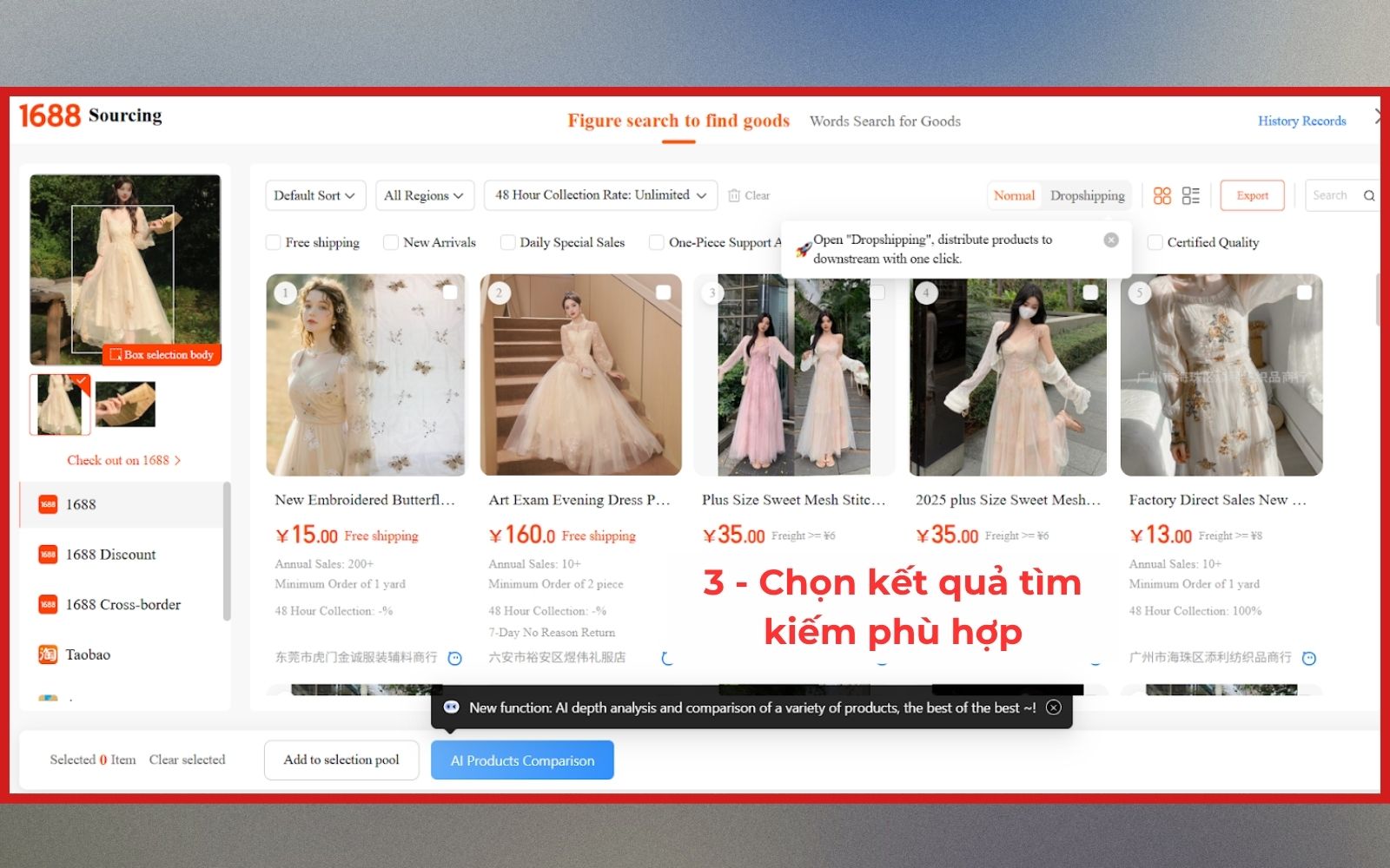 Chọn sản phẩm ưng ý từ kết quả tìm kiếm Chọn sản phẩm ưng ý từ kết quả tìm kiếm