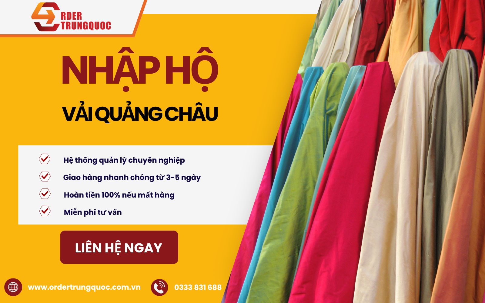 Dịch vụ mua hộ vải Quảng Châu chất lượng tại Order Trung Quốc