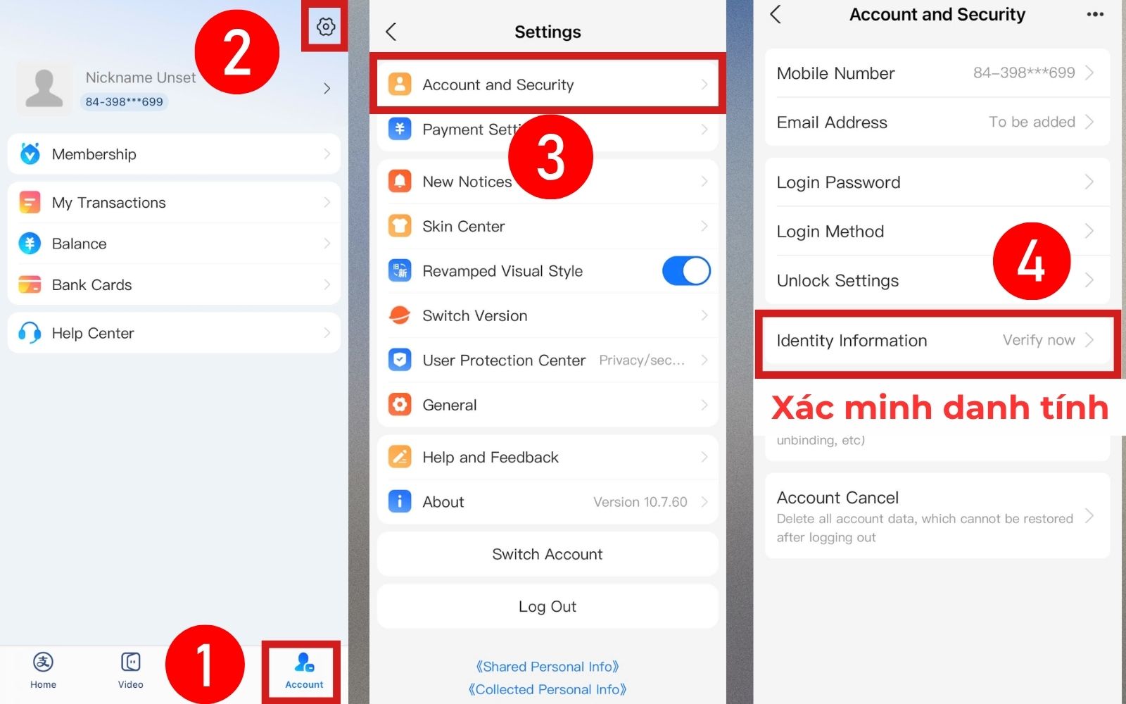 Xác minh danh tính để tài khoản Alipay không bị hạn chế