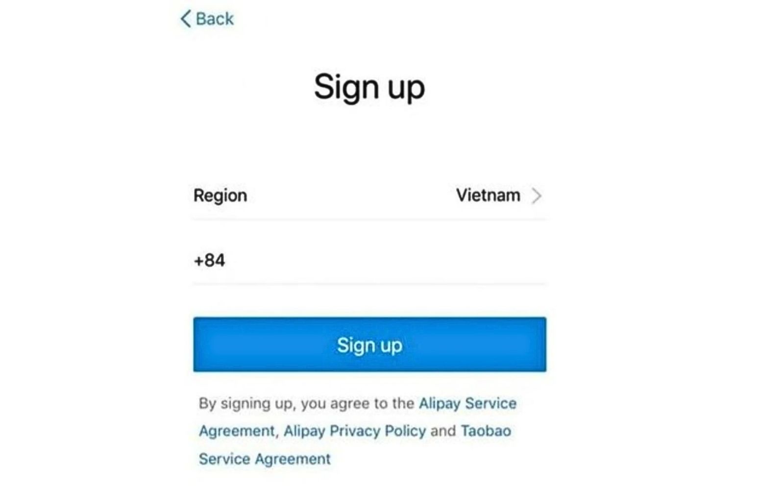 Nhập thông tin và nhấn “Sign up” Nhập đầy đủ thông tin được yêu cầu