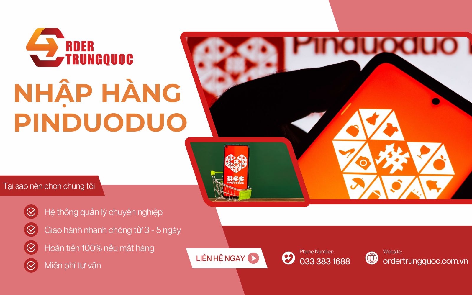 Order Trung Quốc - Đơn vị nhập hộ hàng Pinduoduo giá tốt Nhập hàng Pinduoduo nhanh chóng cùng Order Trung Quốc