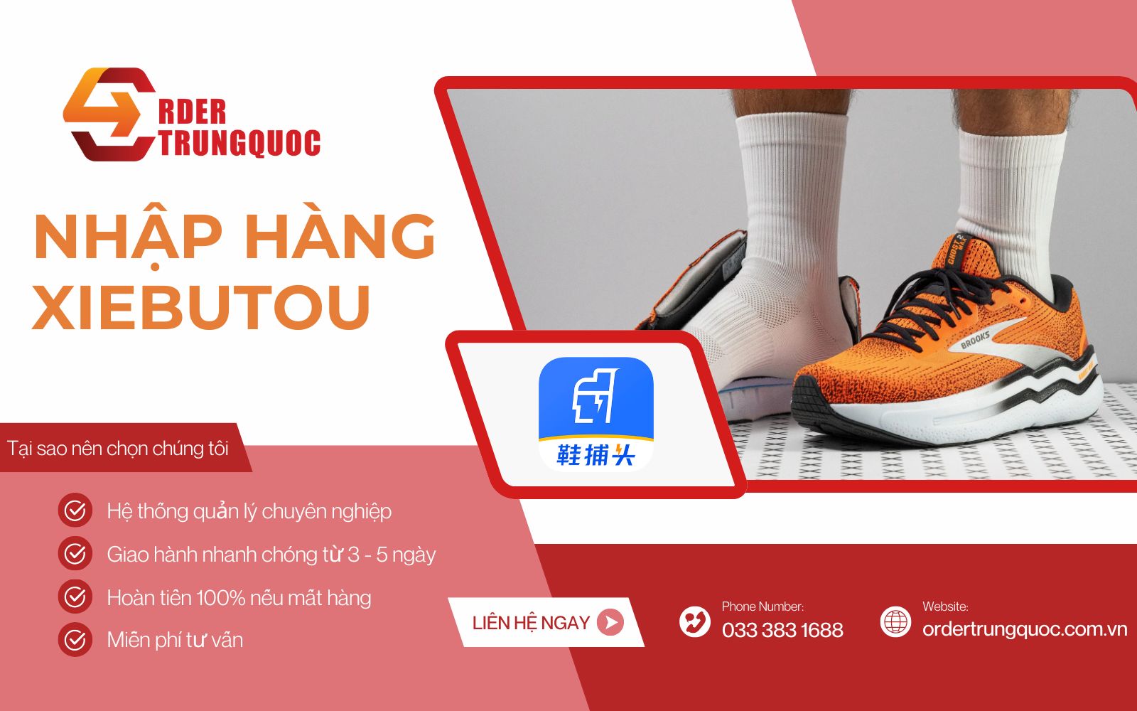 Order hàng trên Xiebutou chất lượng, giá tốt cùng Order Trung Quốc