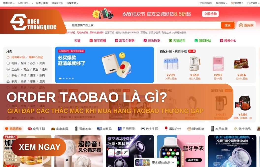 Order Taobao là gì? Tất tần tật thông tin về mua hàng Taobao