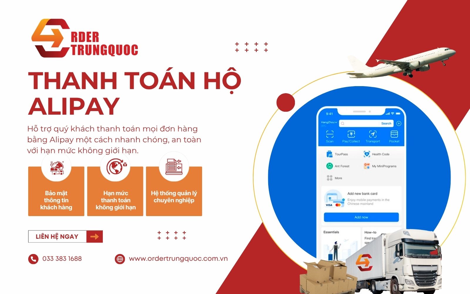 Order Trung Quốc - Đơn vị cung cấp dịch vụ thanh toán hộ Alipay uy tín, bảo mật tốt Dịch vụ thanh toán hộ Alipay uy tín tại Order Trung Quốc