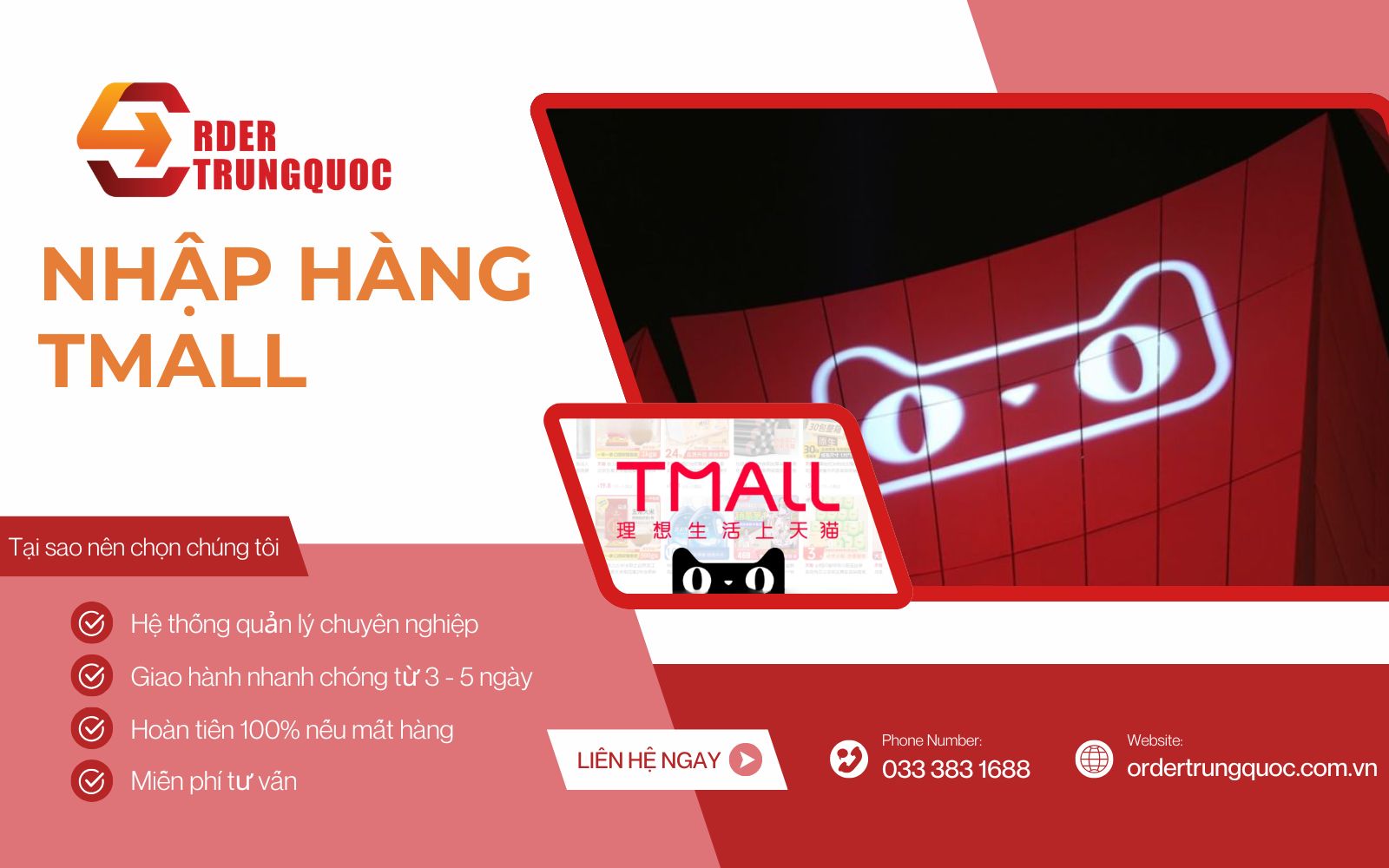Dịch vụ order hộ hàng Tmall uy tín, giá tốt tại Order Trung Quốc Nhập hàng Tmall giá tốt cùng Order Trung Quốc