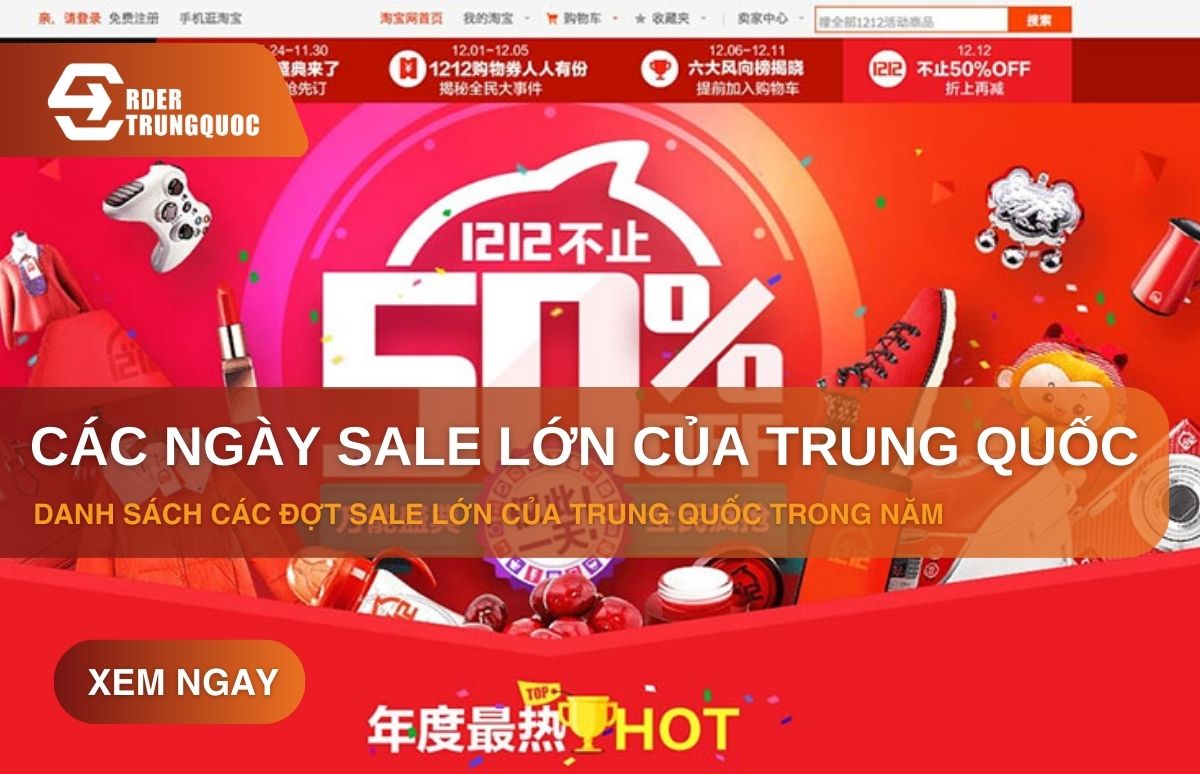 Các ngày sale lớn của Trung Quốc