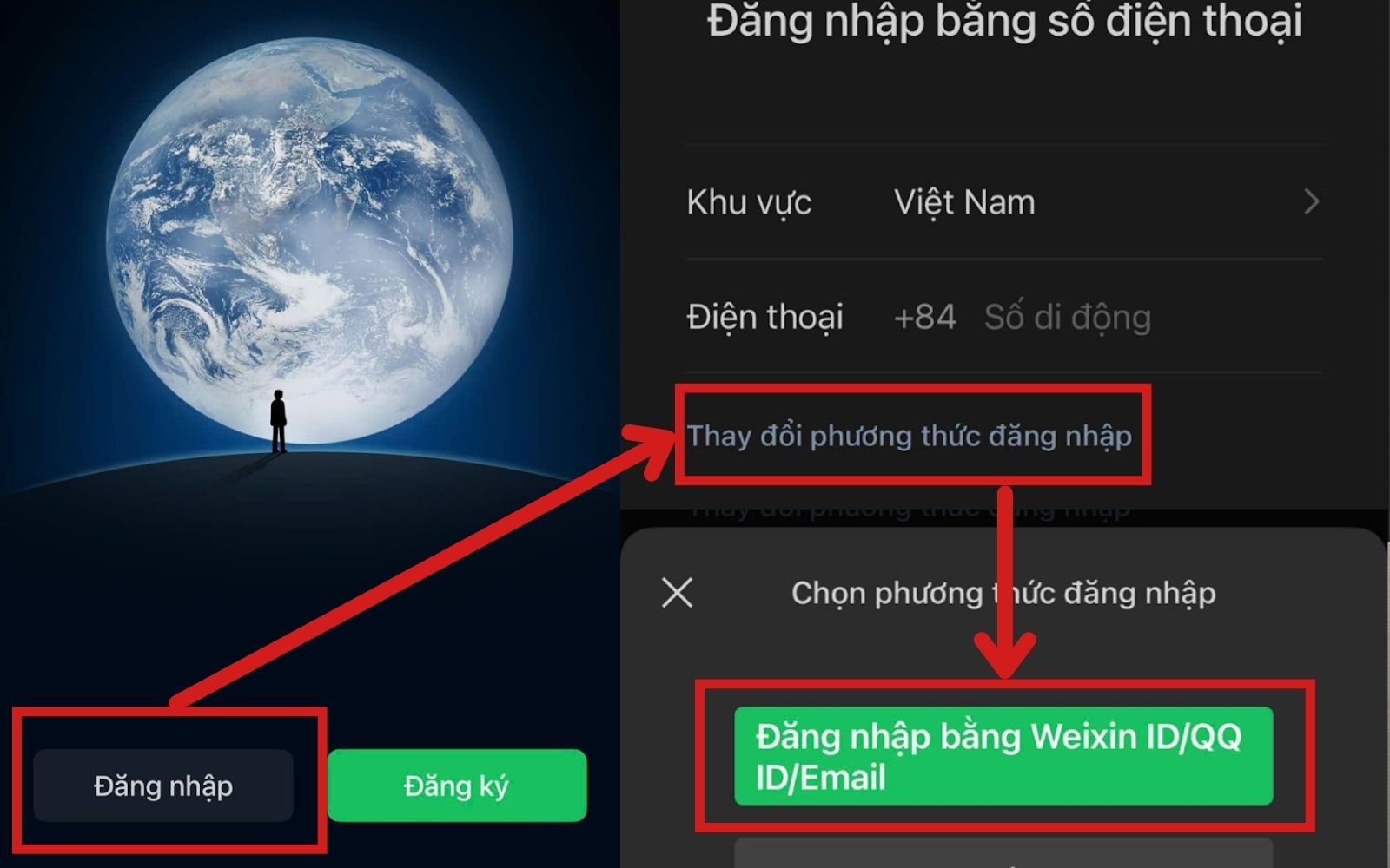 Đăng nhập QQ để lấy lại tài khoản Wechat khi quên mật khẩu