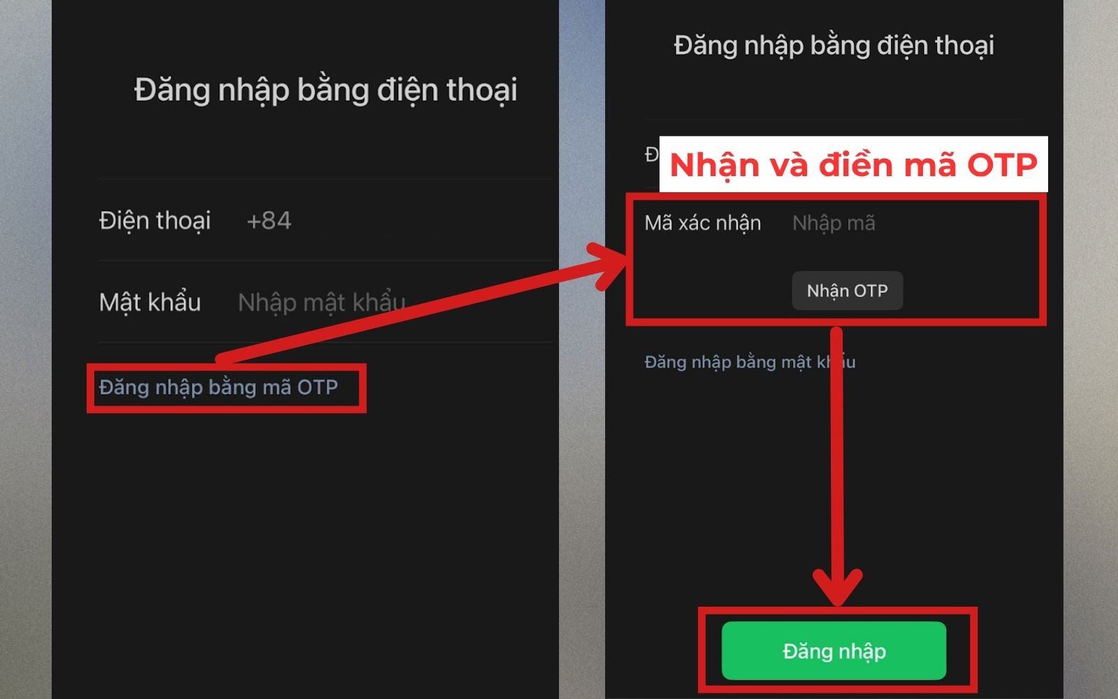 Đăng nhập Wechat trên điện thoại khi quên mật khẩu