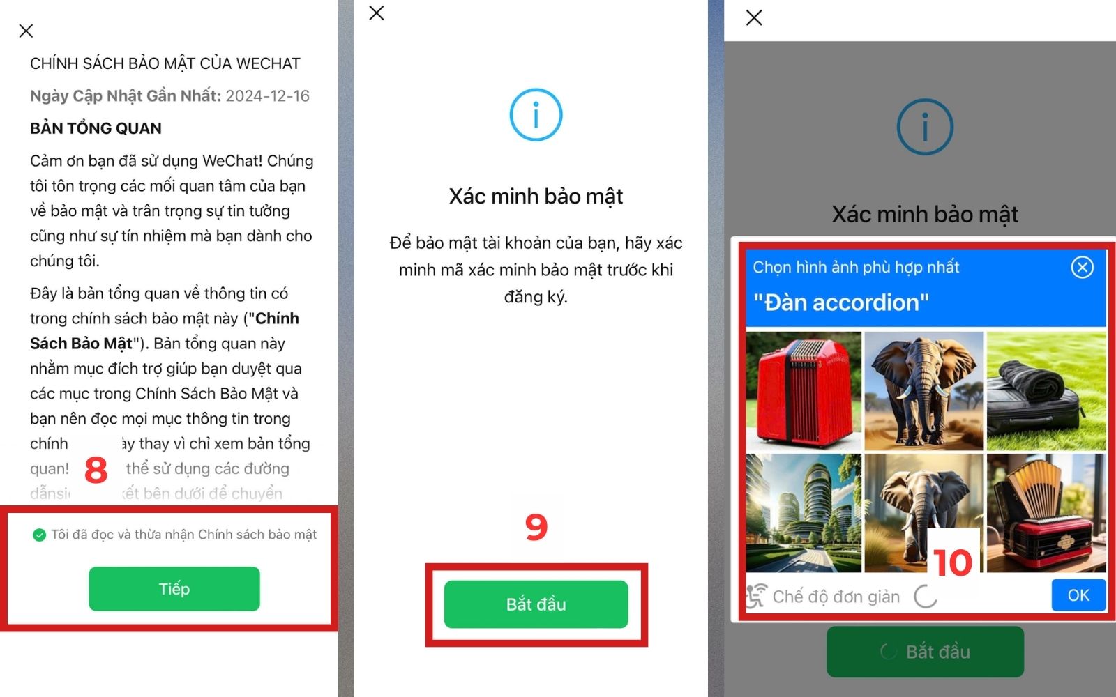 Cách xác minh bảo mật khi tạo Wechat là gì?