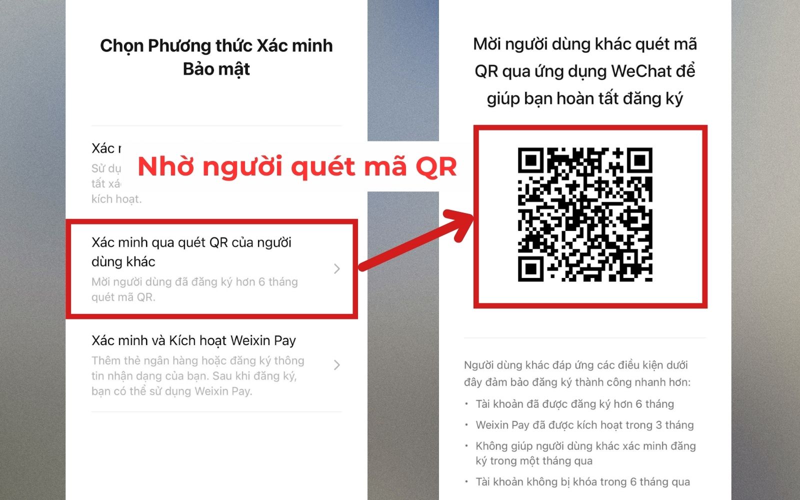 Tạo tài khoản Wechat bằng cách scan QR