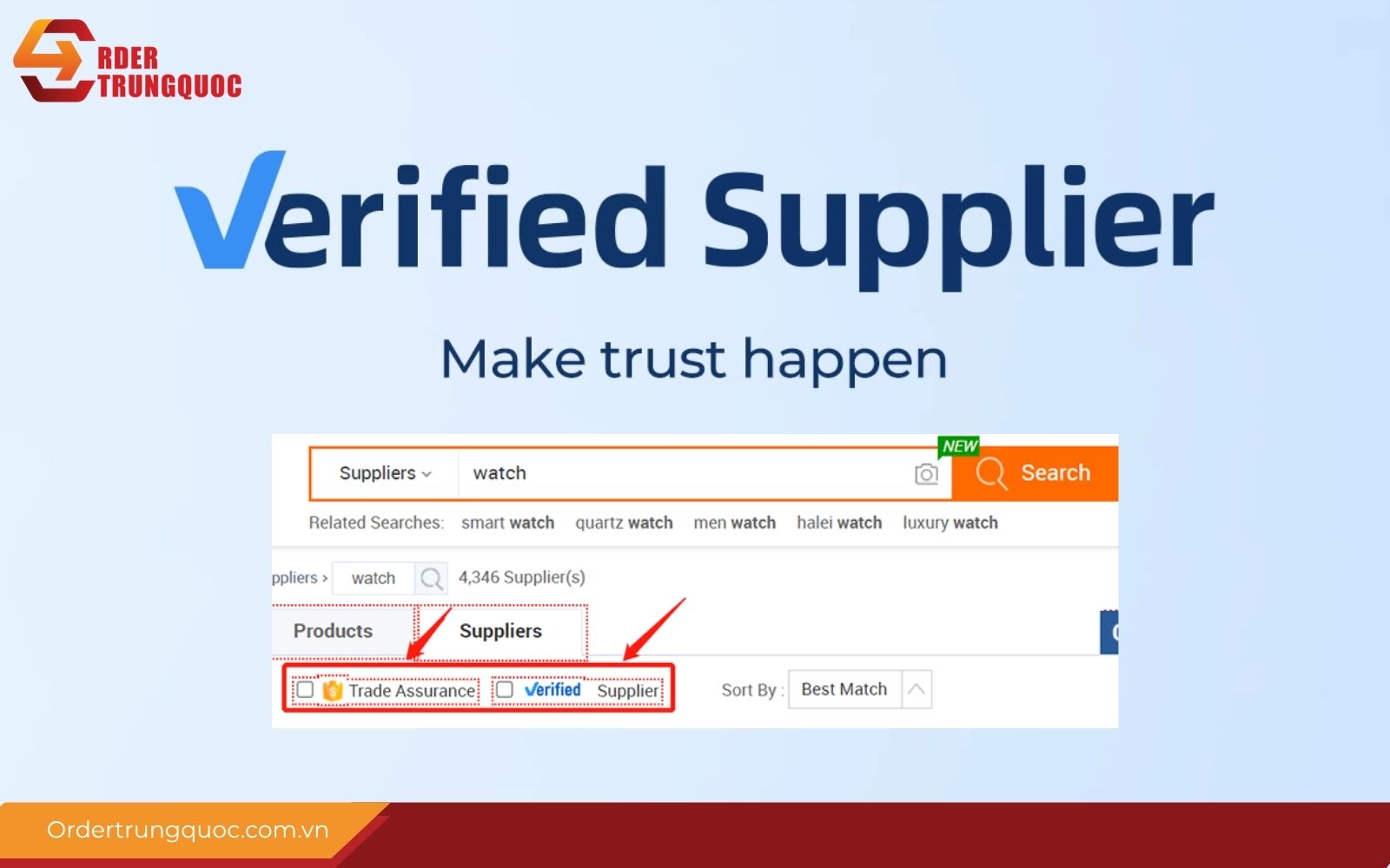 Biểu tưởng Verified Supplier trên trang Alibaba là gì​?